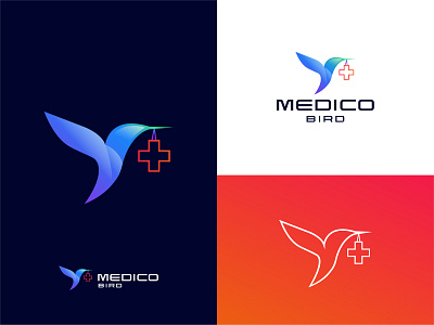 MEDICO BIRD Medical Modern Logo Design