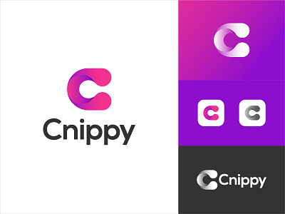 Cnippy C Letter Modern Logo Design app brand identity branding design gradient graphic design icon identity illustration letter mark logo logo design minimal modern symbol typography w letter