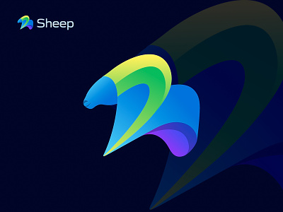 Sheep Colourful Logo branding colourful logo gradient graphic design identity illustration logo logo design modern sheep