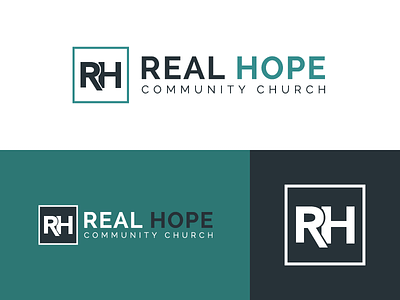 Real Hope Community Church logo branding church church branding church logo church plant