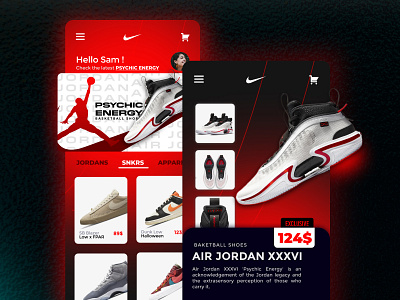 Nike Shoe Store Mobile Interface by Soham Das on Dribbble