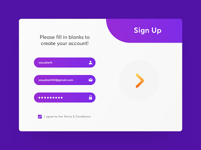 Daily UI :: Day 01 - Sign Up daily sign up ui