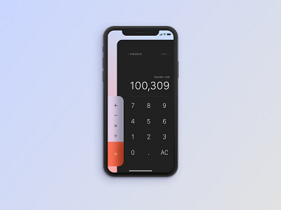 Daily UI :: Day 04 - Calculator calculator daily gradient iphone orange ui