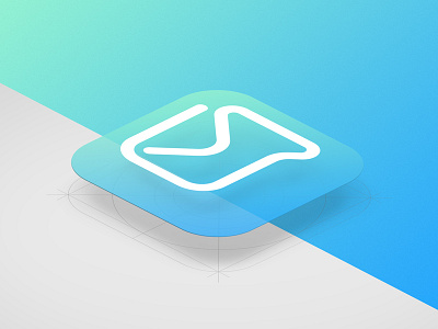 Daily UI :: Day 05 - App Icon app blue chat daily email gradient green icon ui