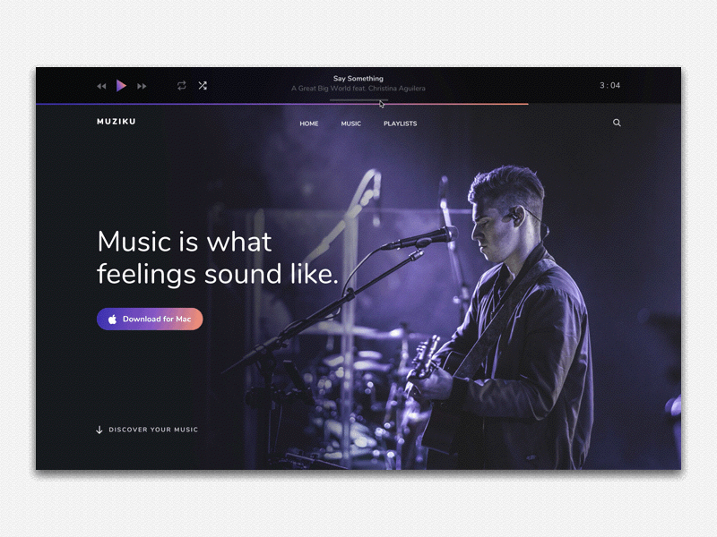 Daily UI :: Day 09 - Music Player