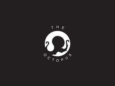 Octopus Logo black design flat logo minimalism octopus