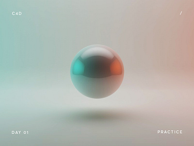 Day 01 - Sphere 3d cinema4d color practice sphere