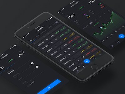 Trading Stock App app bee sight soft black design iphone stock trading ui uiux ux vietnam