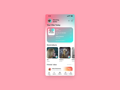 An app that recommends songs based on your daily vibe