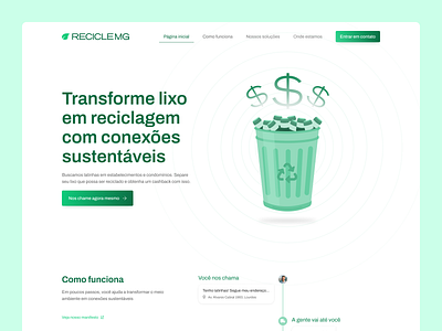 RecicleMG: An institutional website for a recycling company