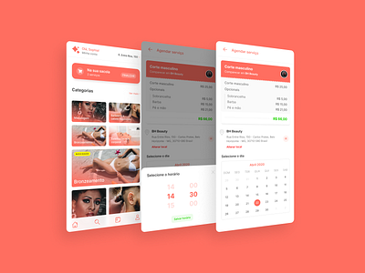 visupp: An app for on-demand beauty services android app beauty beauty app branding design design system graphic design illustration interface ios logo mobile product design ui ux vector