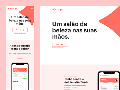 visupp website: A landing page for download the app