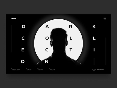 DARK COLLECTION UI/UX Design concept