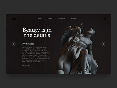 Beauty is in details. UI/UX concept design for museum