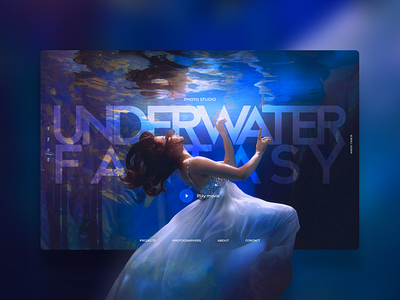 UNDERWATER FANTASY. ui concept for photo studio concept design fantasy illustration ui ui concept ui design underwater web design