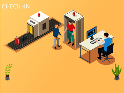 ISOMETRIC CHECKOUT ILLUSTRATIONS 3d checking design graphic design illustration isometric security ui vector