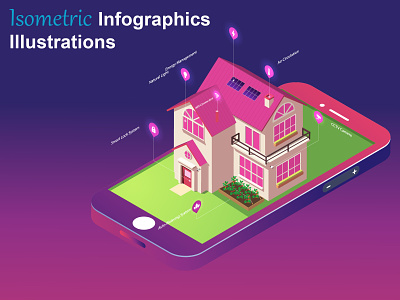 Isometric start house illustration