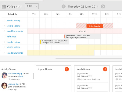 Notary Dashboard uxui design visual design