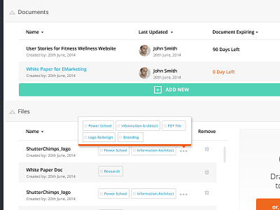 Listing Interaction design interaction