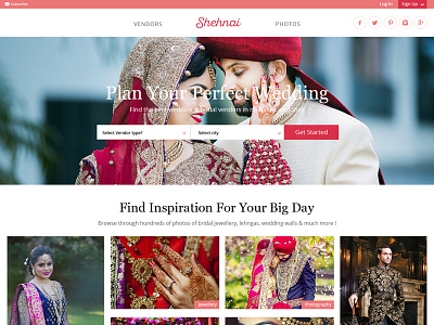 Shehnai Newhomepage 1stmarch Dribbble wedding trends wedding vendors wedding venues wedding websites