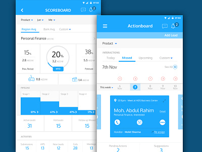 Bank Sales App crm ui mobile app mobile app design mobileui uidesign uidesigns