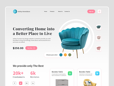 Furniture Company Web Design Concept