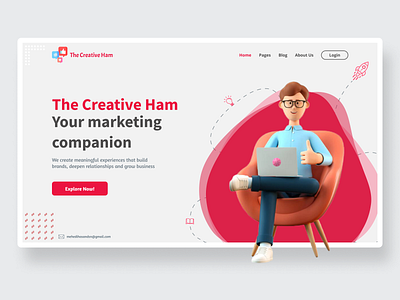 Dribbble - Creative Agency Landing Page agency clean design company consultant digital marketing dribbble dribbble redesign financial home page illustration landing page marketing minimal online marketing product design service typography ui ux web design