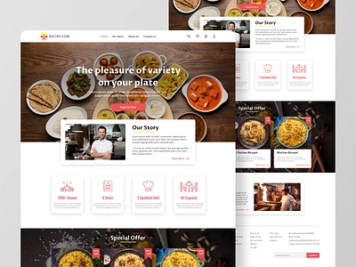 Restaurant Website burger delivery app design ecommerce food food delivery foodie home page illustration landing page minimal mockup pizza product design restaurant snacks typorgraphy ui ux web design