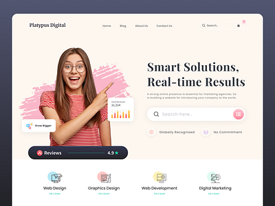 Digital Marketing Agency Landing Page agency best web design business business agency clean company digital digital marketing ecommerce illustration landing page product design seo service social media startup ui ux web design