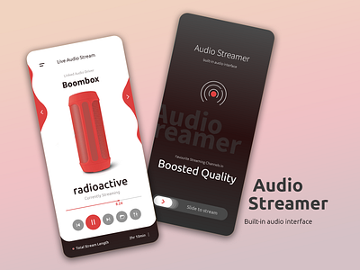 Audio Streamer concept design design music stream