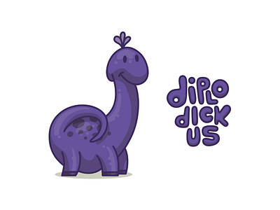 Diplo dinosaur fun funny illusration joke