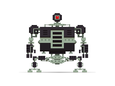 Pixel Black Robot