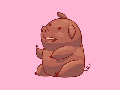 cute piggy animal illustration illustrator pig vector