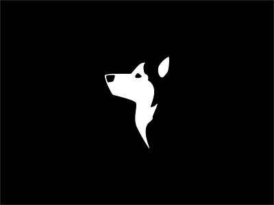 Husky animal animal logo branding design dog dog logo flat husky illustration inktober inktober2019 logo negative space logo negativespace