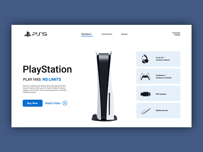 PlayStation 5 Website Design console web page creative games website gaming website homepage landing page new noteworthy playstation 5 popular product design ps 5 trending ui ui design ux ux design video game website web page website website design