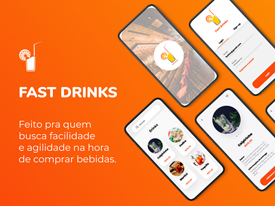 Fast Drinks app bebida delivery design drinks mobile ui
