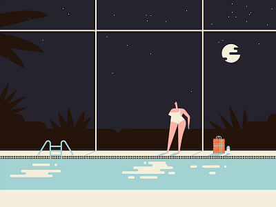 Poolside animation character characterdesign collaboration environment illustration pool shortfilm styleframe vector