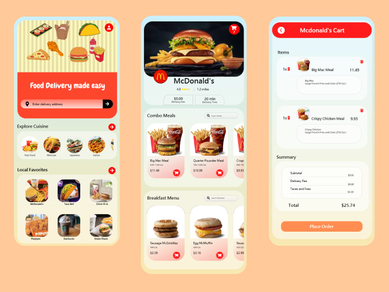 Food Delivery UI Design by Alan Eappen on Dribbble