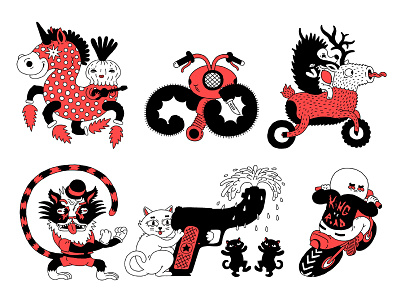 Characters for motorbike