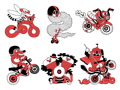 Character sticker for motorbike