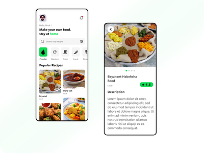 Axum Restaurant Mobile UI Design restaurant