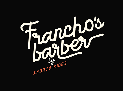 Logo for Francho's Barber branding design illustration logo typography