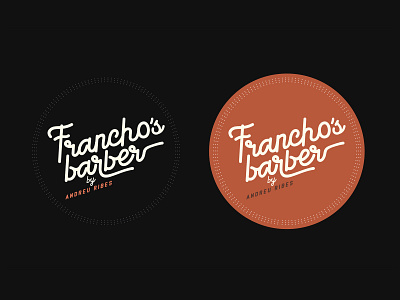 Franchos's Barber branding illustration logo typography vector