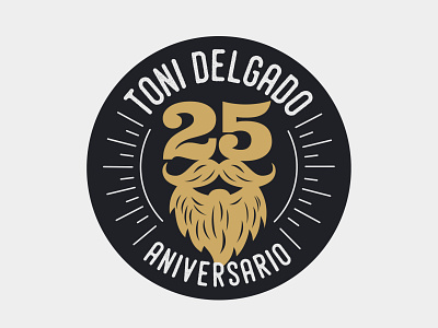 Logo for Toni Delgado Barber Shop 25th Anniversary