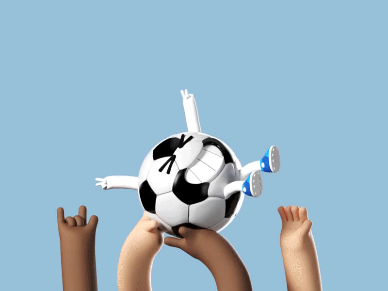 Crowd Surfing animation c4d character character design cinema4d fans football illustration soccer stickers