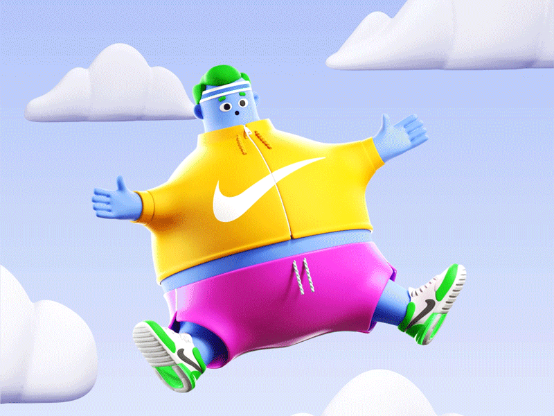 Air Max 3d air max air max day animation c4d character cinema4d illustration nike sneakers