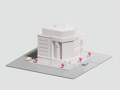 SK-II Development 3d buildings c4d cinema4d city design development gif illustration japan lowpoly olympics shibuya sk ii tokyo