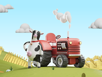 Farm Life 3d animation c4d cgi character cinema4d design illustration