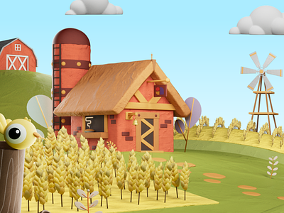 The Farm 3d animation c4d character cinema4d design fun illustration ui vector