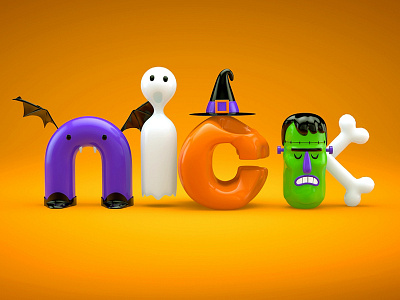 Nick ID 2d 3d animation arcade character gif illustration motion nick nickelodeon photoshop typography